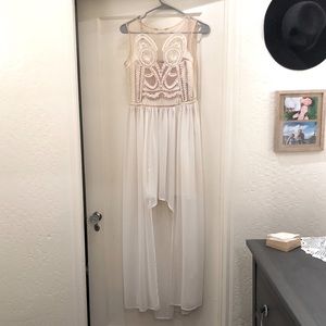 White High Low Dress